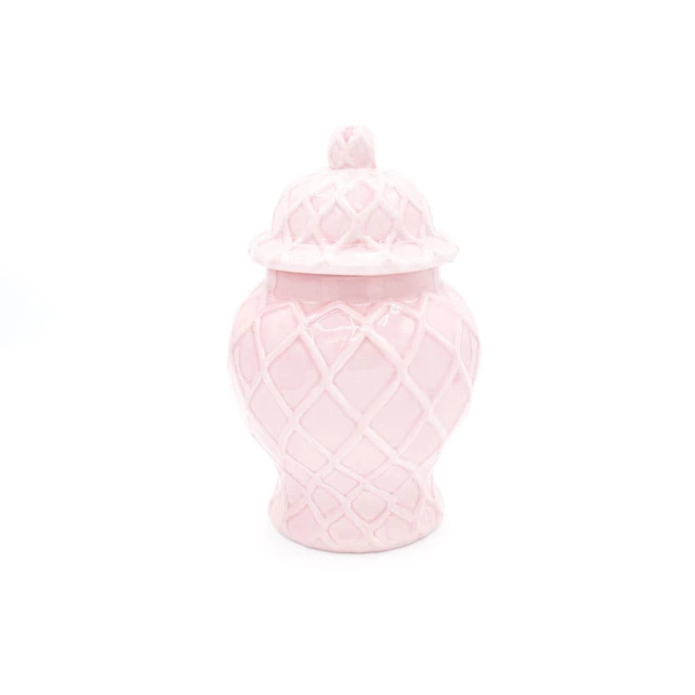 Small Pink Textured Jar