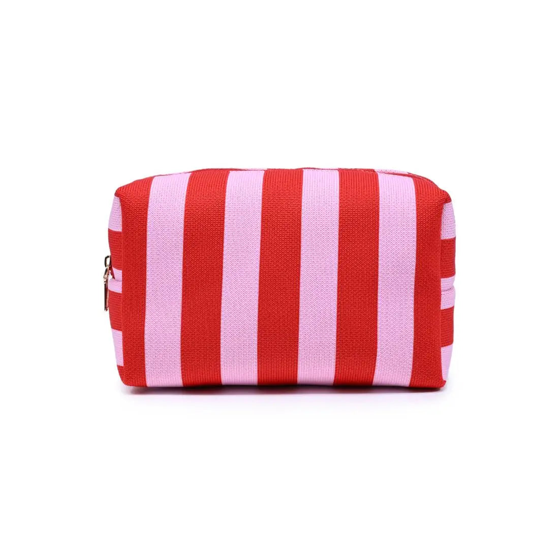 Stripe Cosmetic Pouch Red/Pink