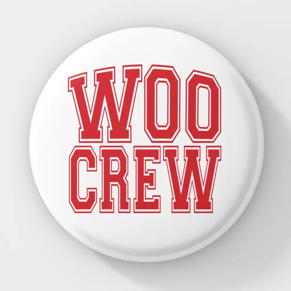 Woo Crew Button White