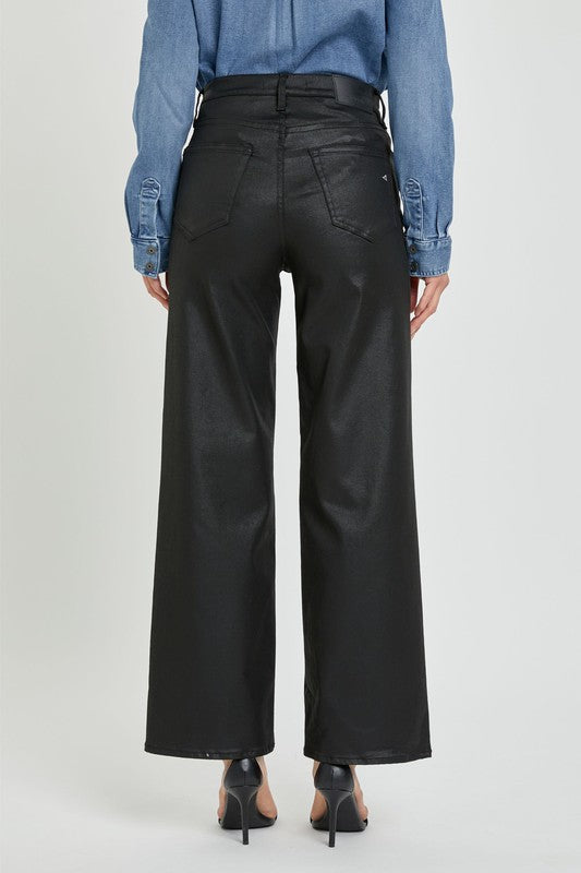 Black Coated Dad Jeans