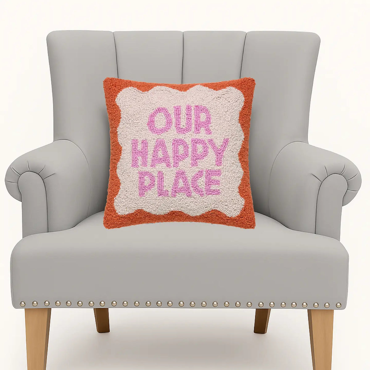 Our Happy Place Pillow