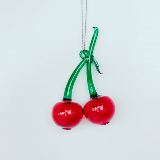 Glass Cherries Ornament