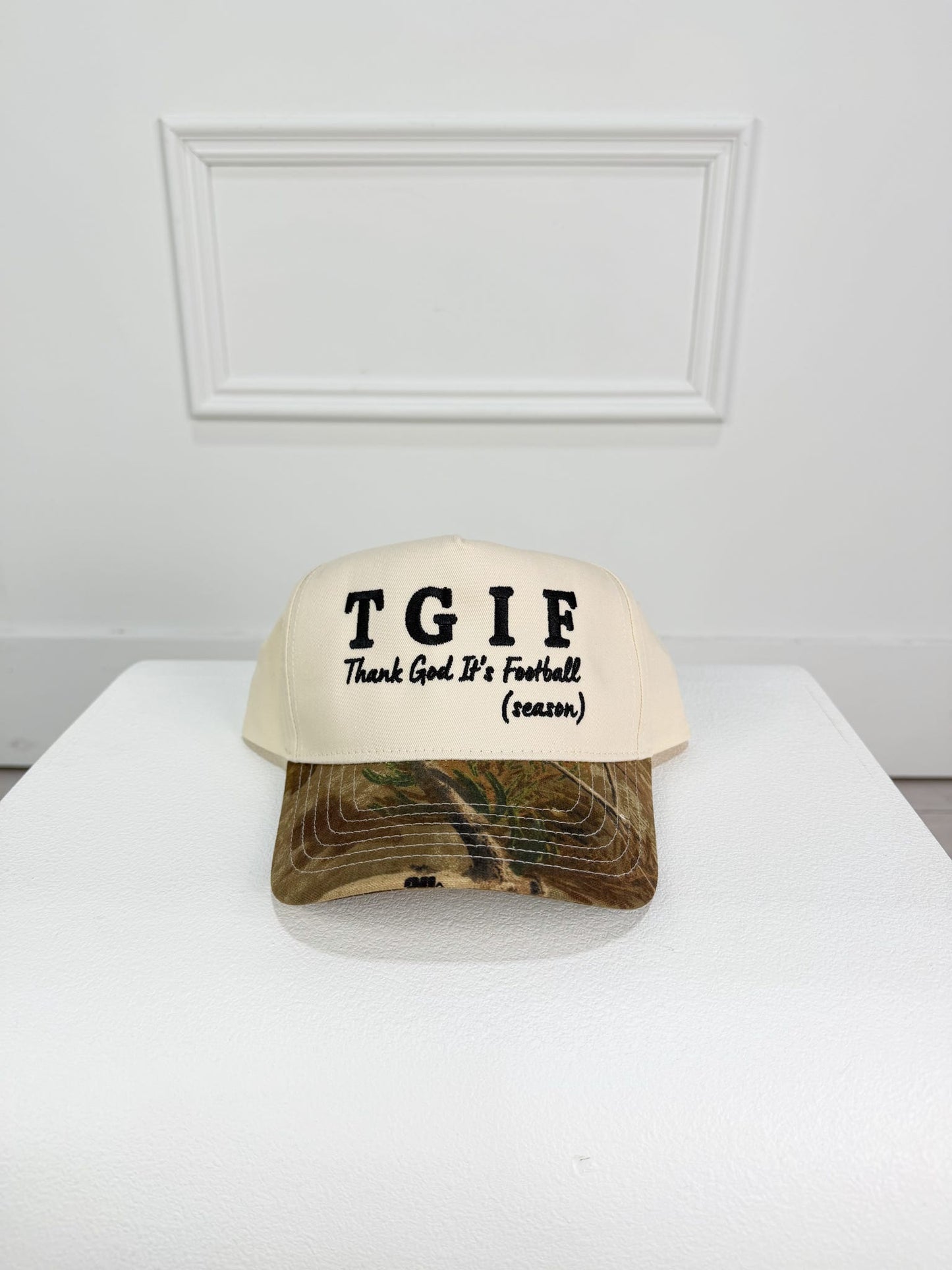 TGIF Camo Football Season Hat