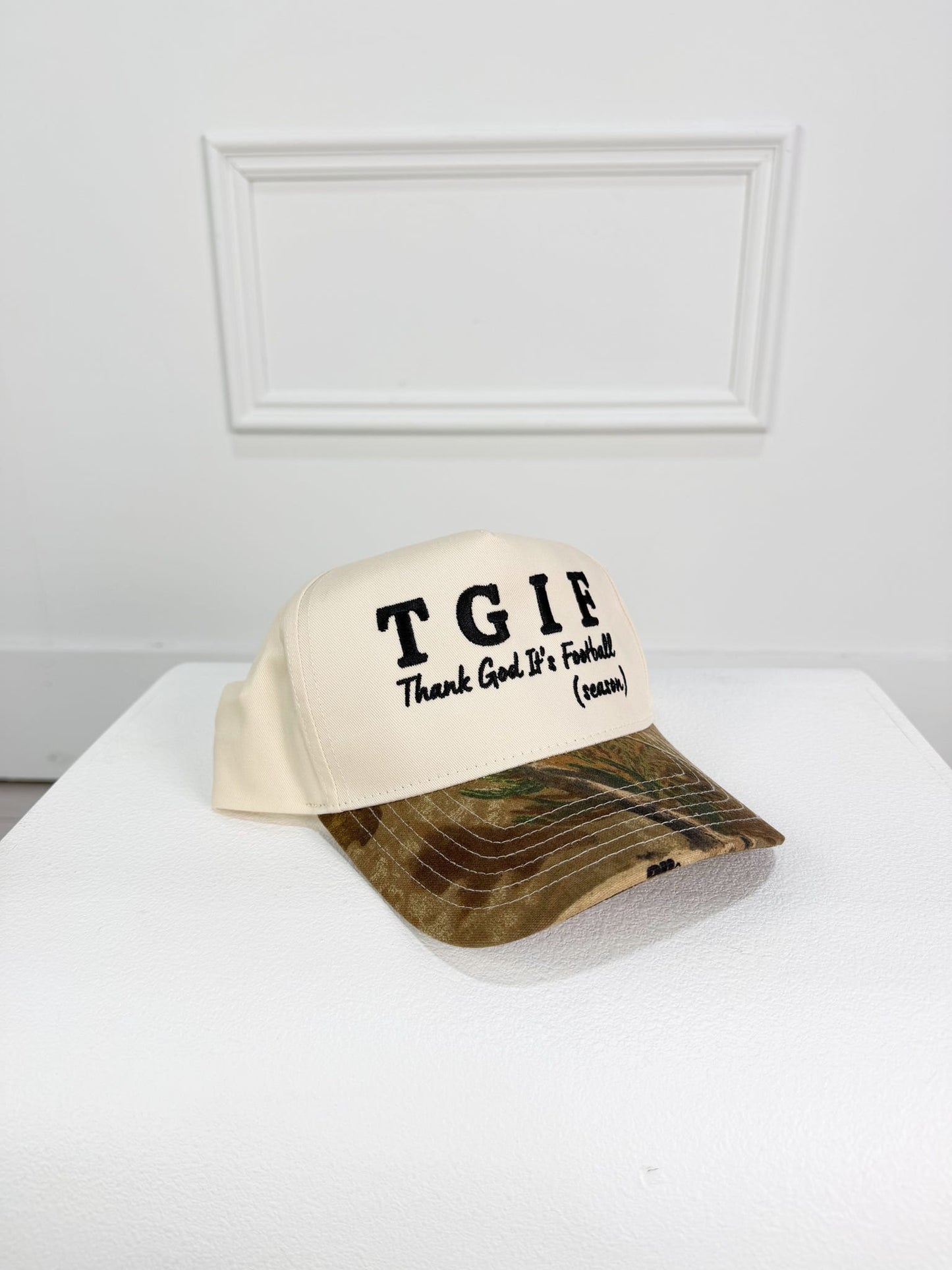 TGIF Camo Football Season Hat