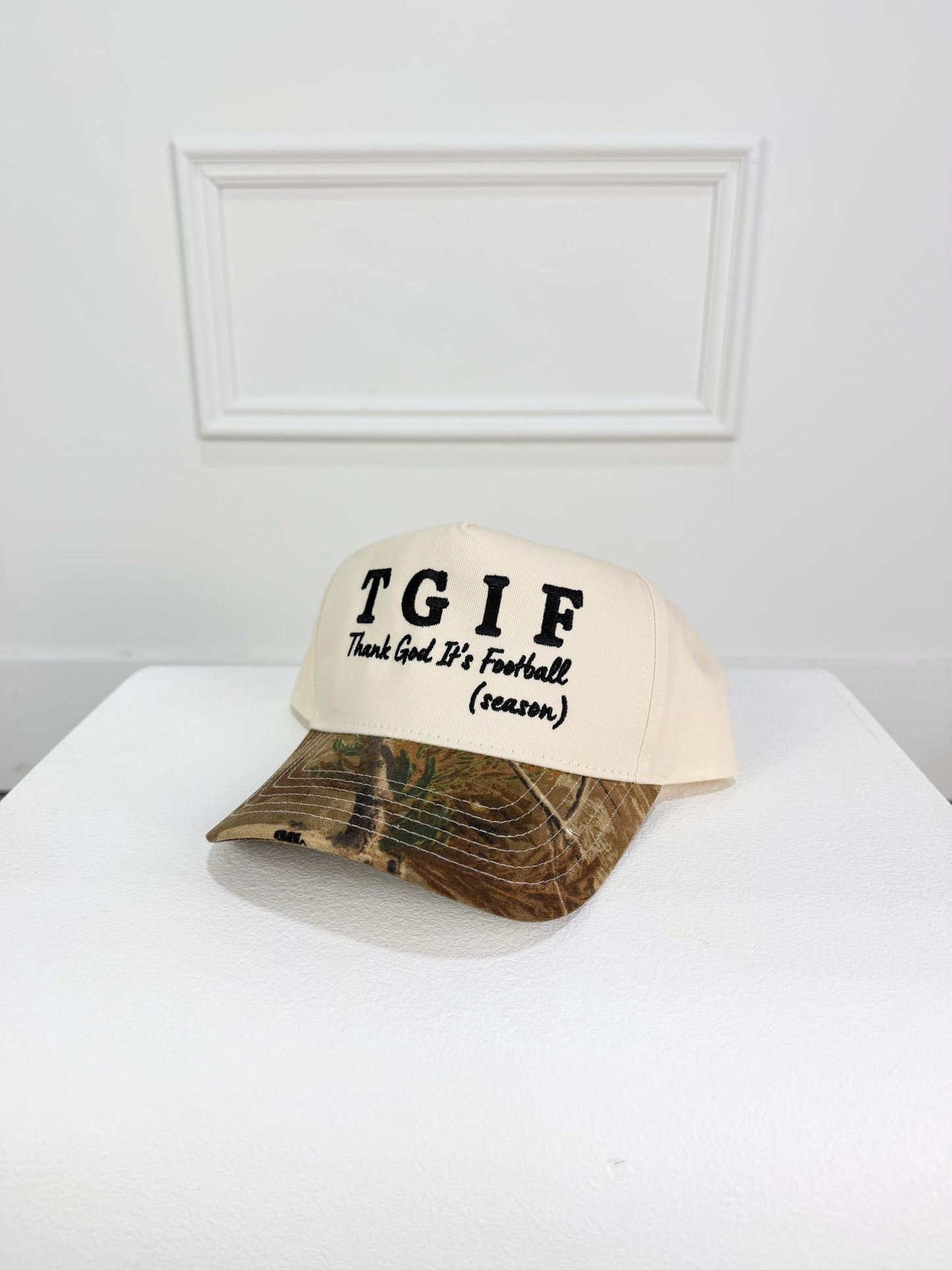 TGIF Camo Football Season Hat