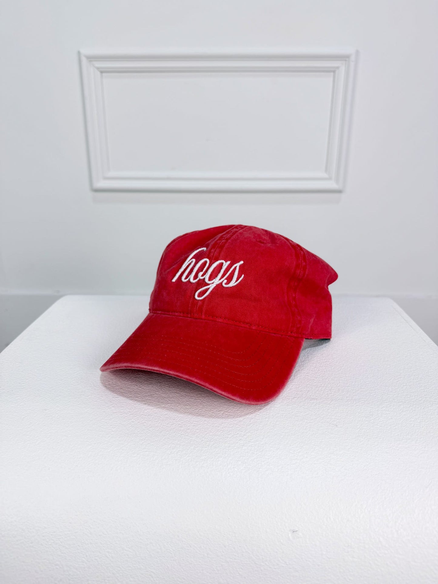 Hogs Baseball Hat Red