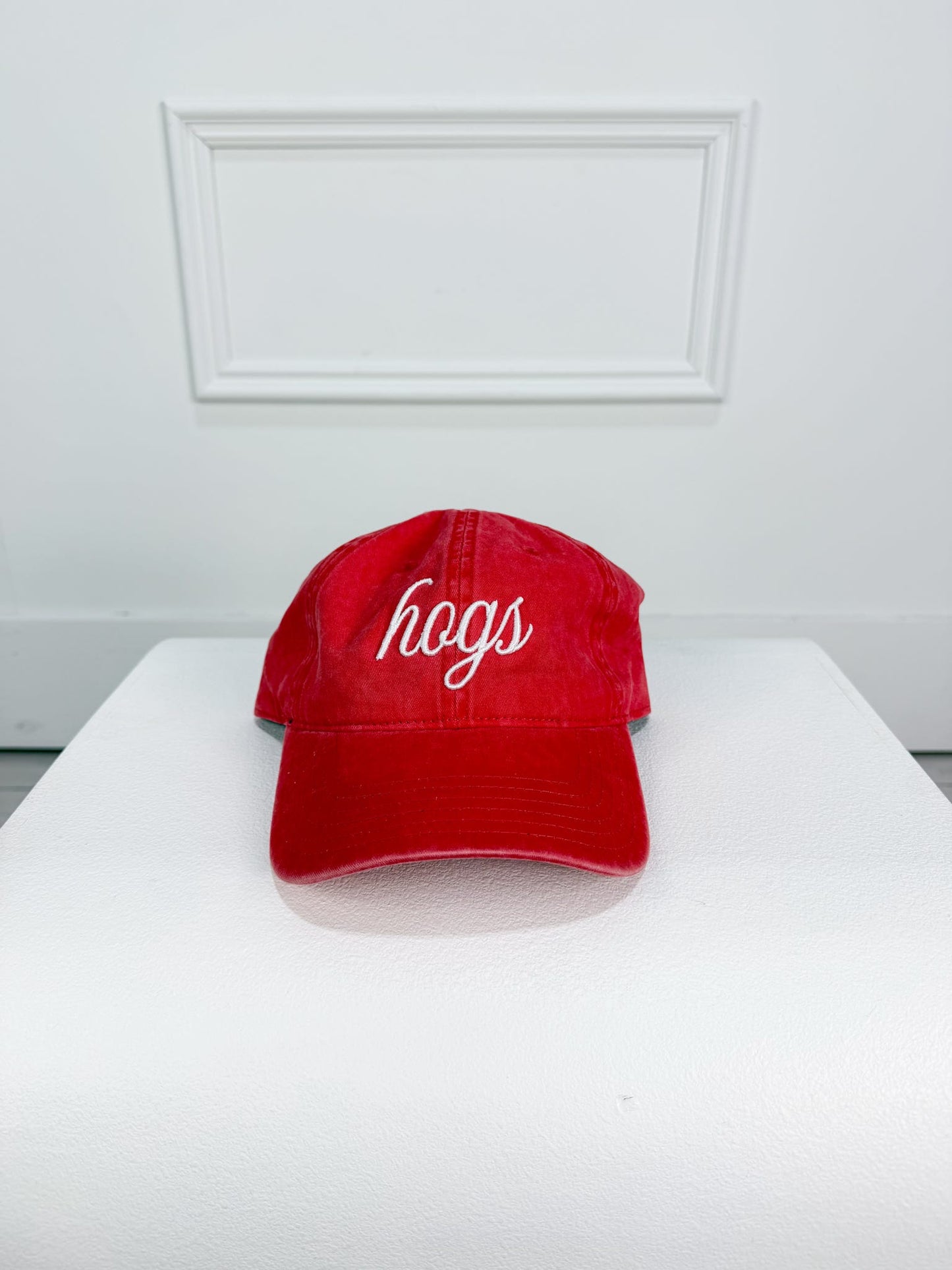 Hogs Baseball Hat Red