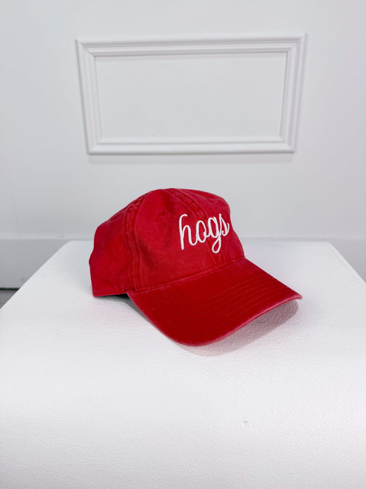 Hogs Baseball Hat Red