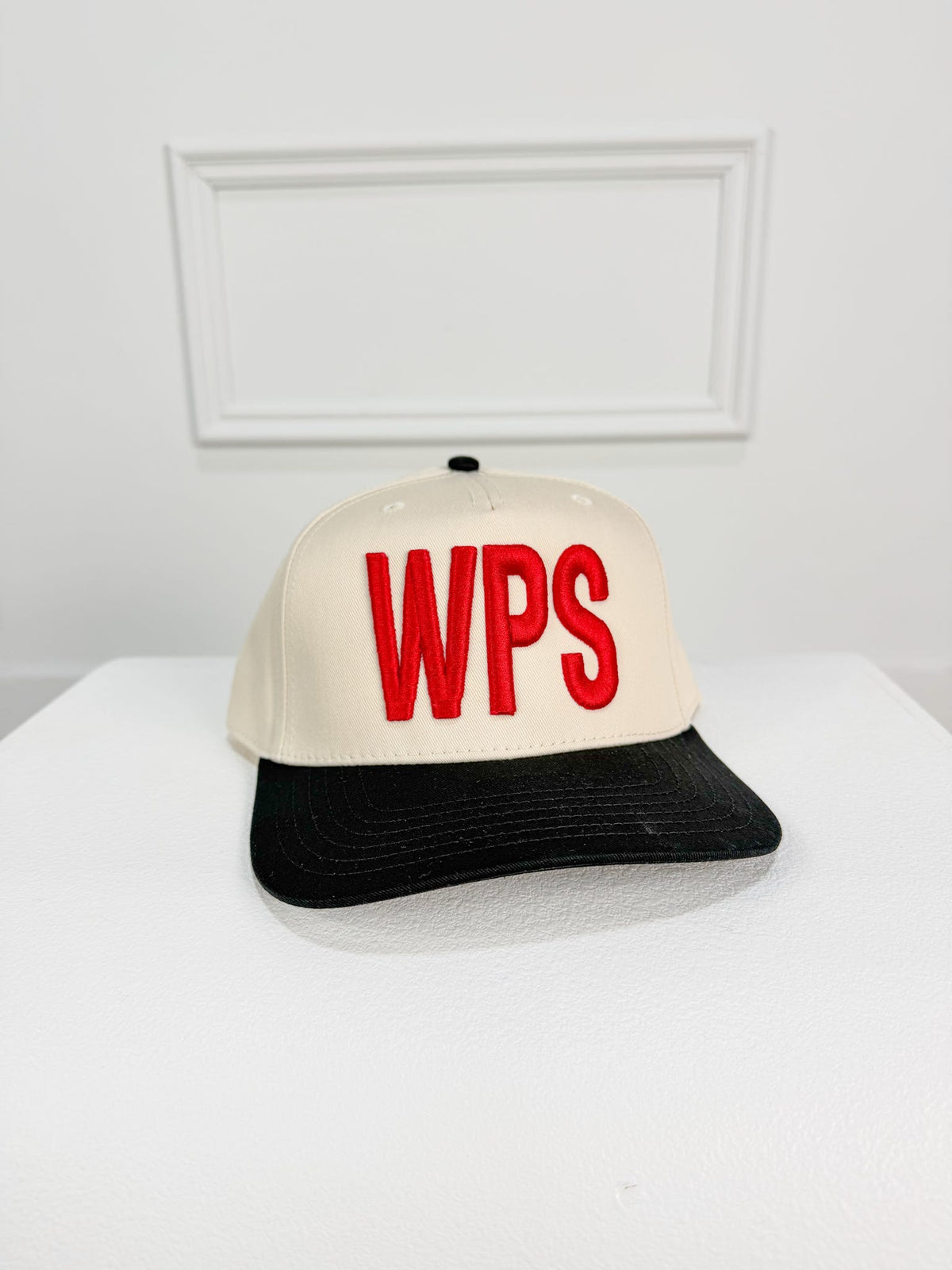 Red WPS Vintage Hat Cream/Black