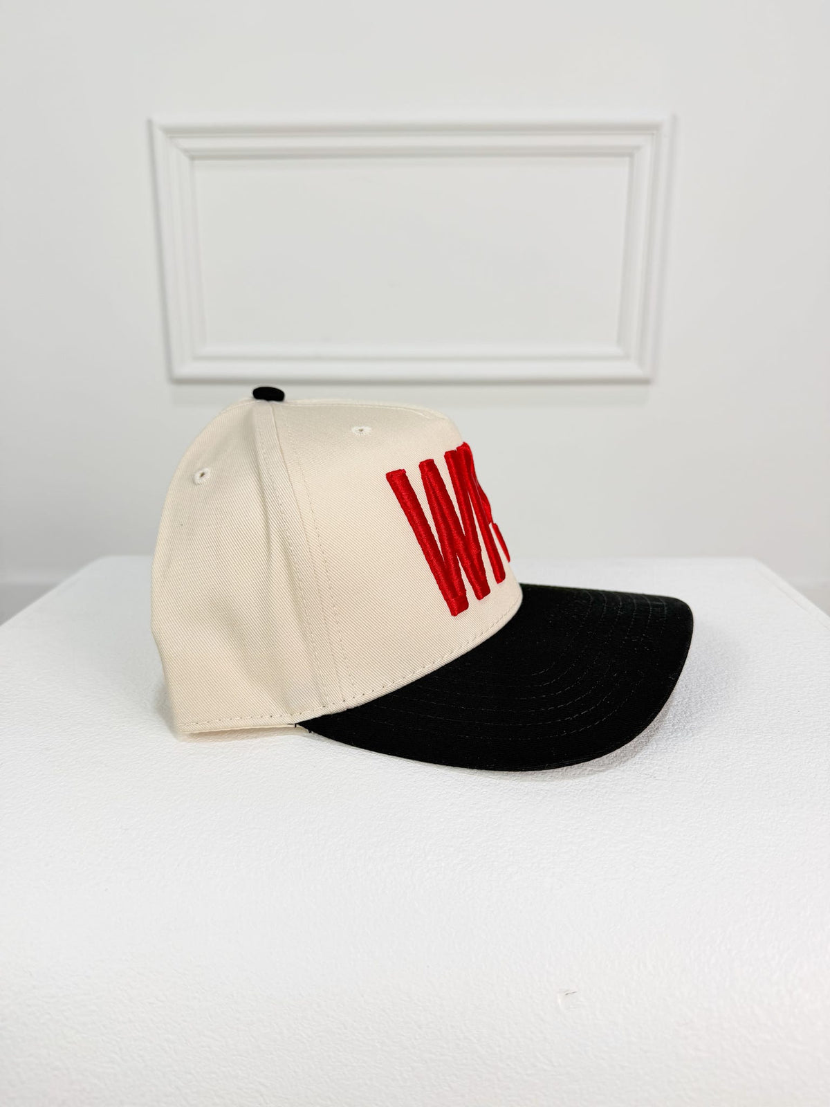 Red WPS Vintage Hat Cream/Black
