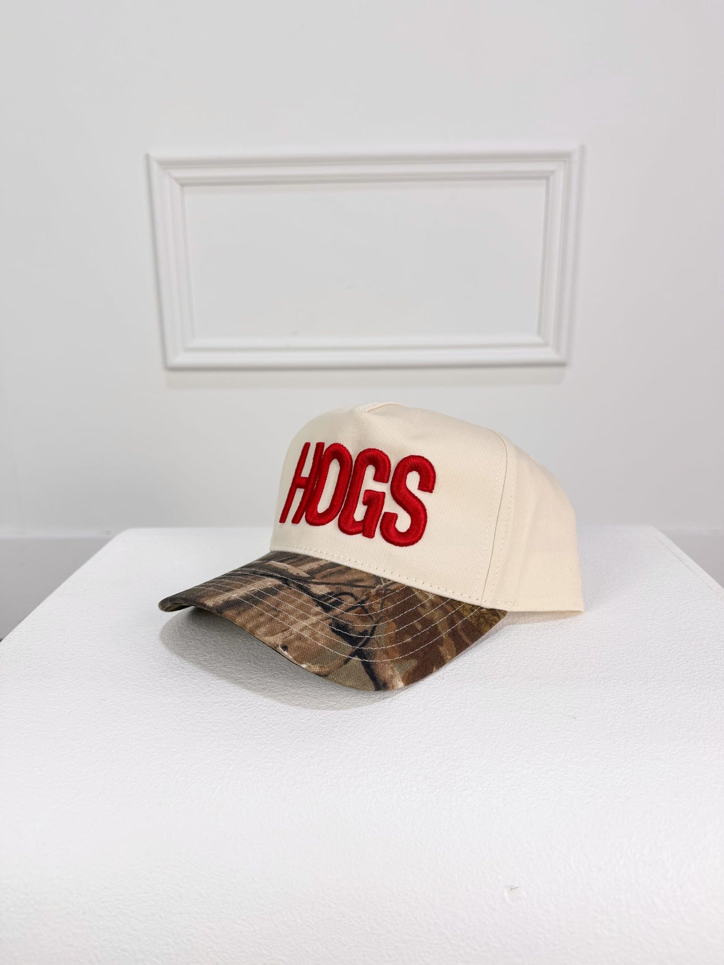 Red HOGS Camo Trucker Hat