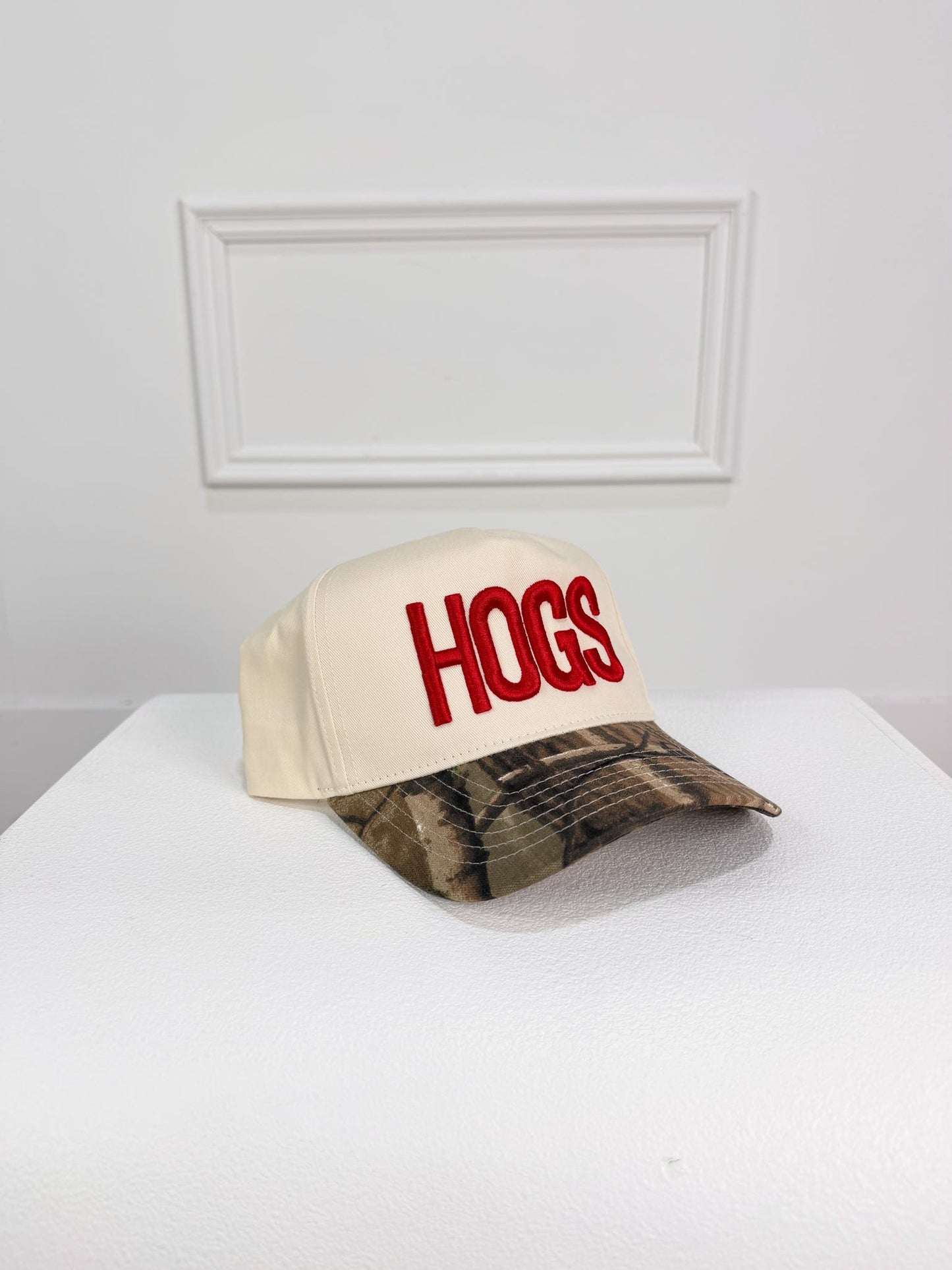 Red HOGS Camo Trucker Hat