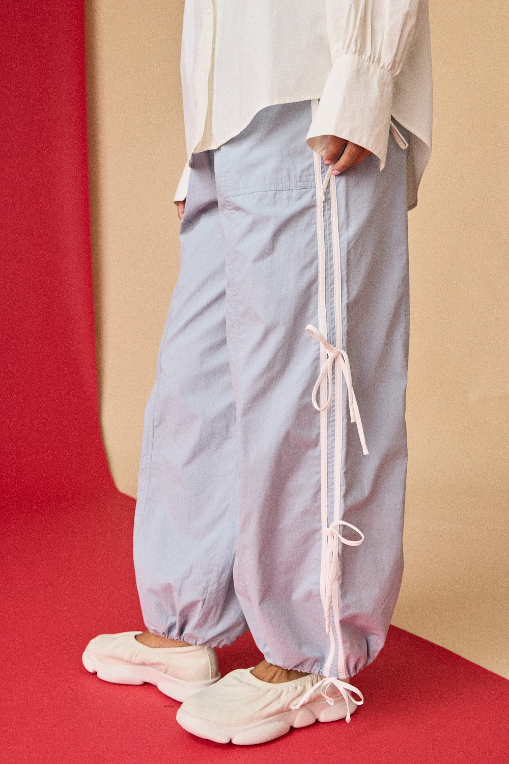 Dusty Blue Athletic Stripe Pants - Clothe Boutique