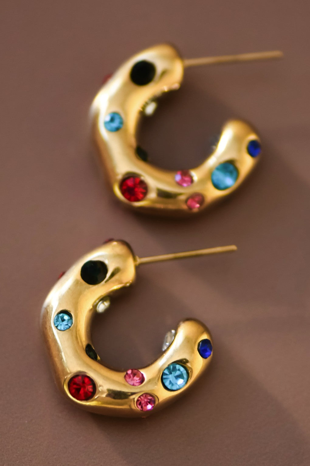 Gemstone Chunky Hoops