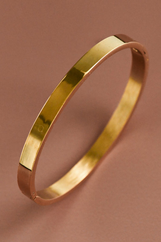 Flat Gold Bangle