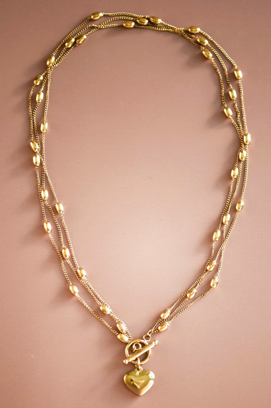 Heart Layered Chain Necklace