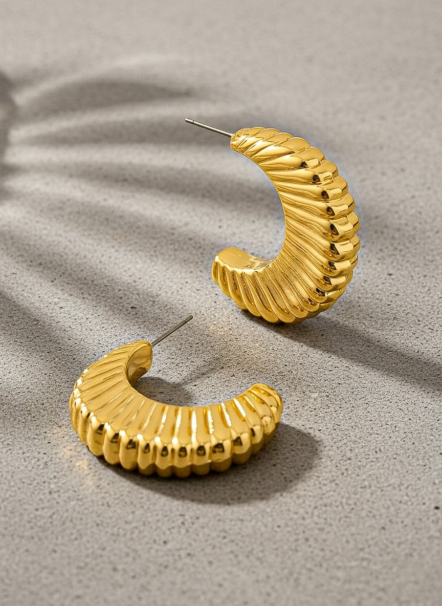 Crescent Moon Hoops