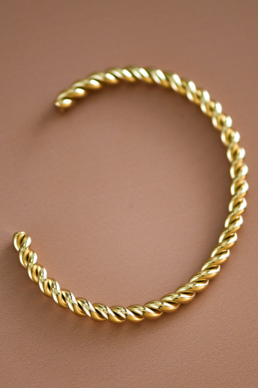 Twisted Gold Cuff Bracelet