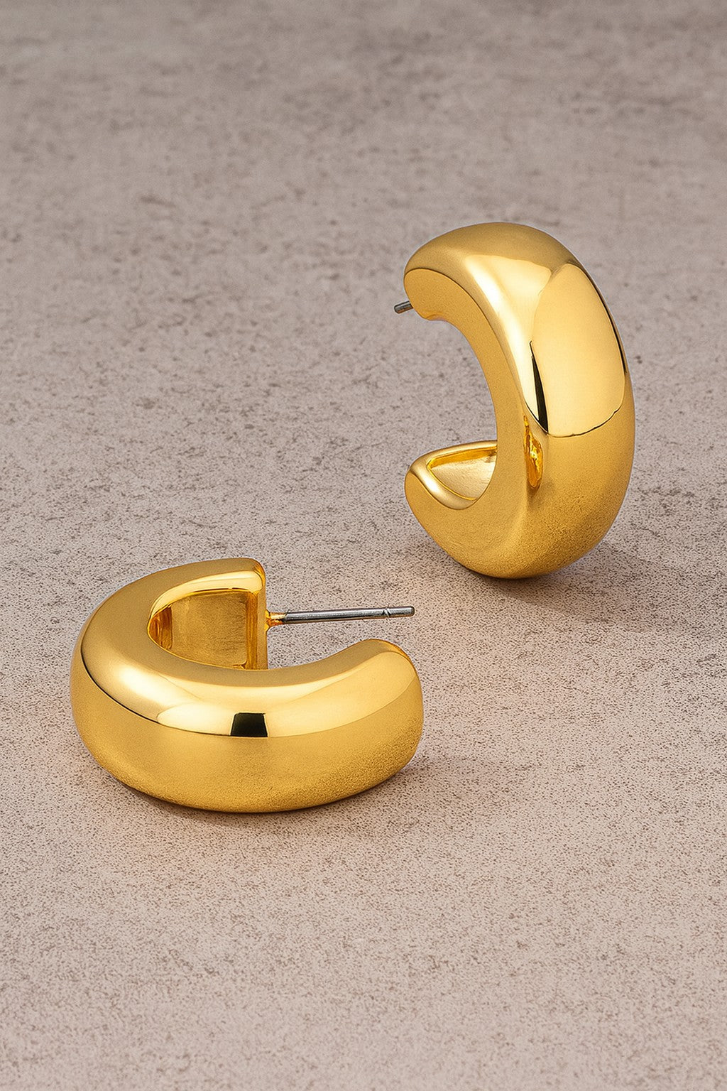 Puffy Gold Hoops