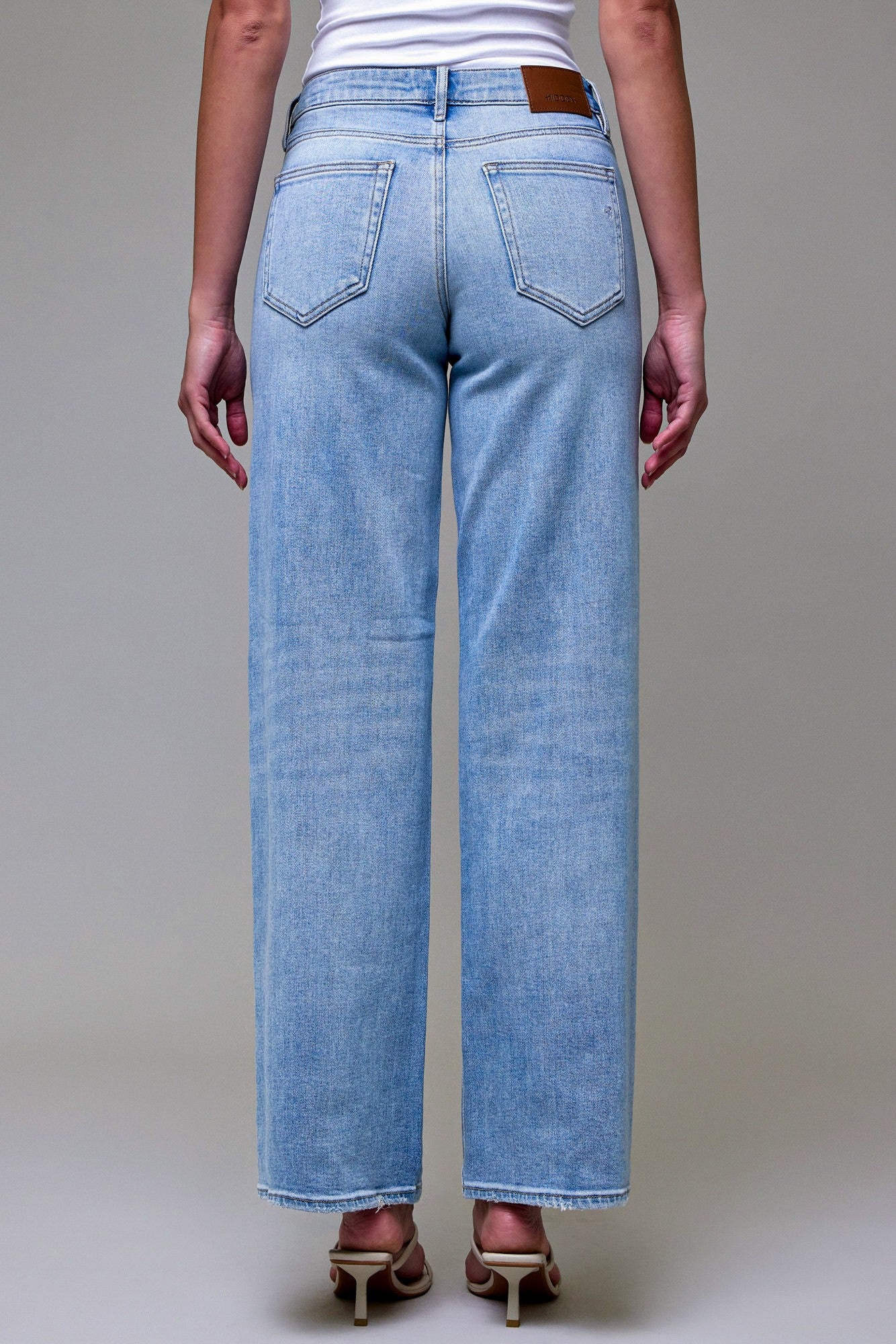 Clean Hem Dad Jeans Light Wash - Clothe Boutique