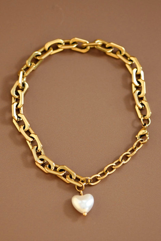 Heart Pearl Bracelet