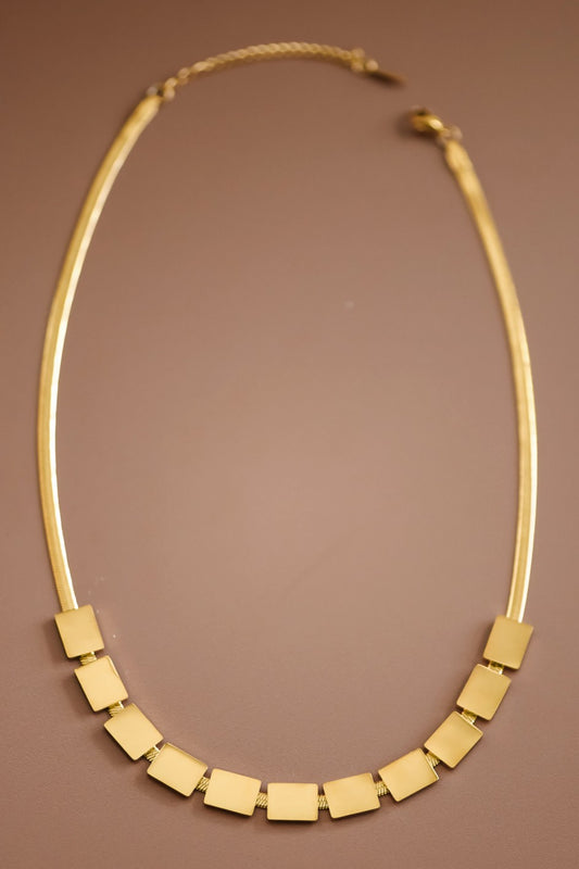 Gold Squares Necklace