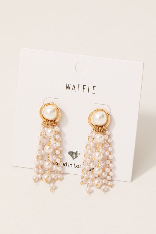 Fringe Pearl Studs