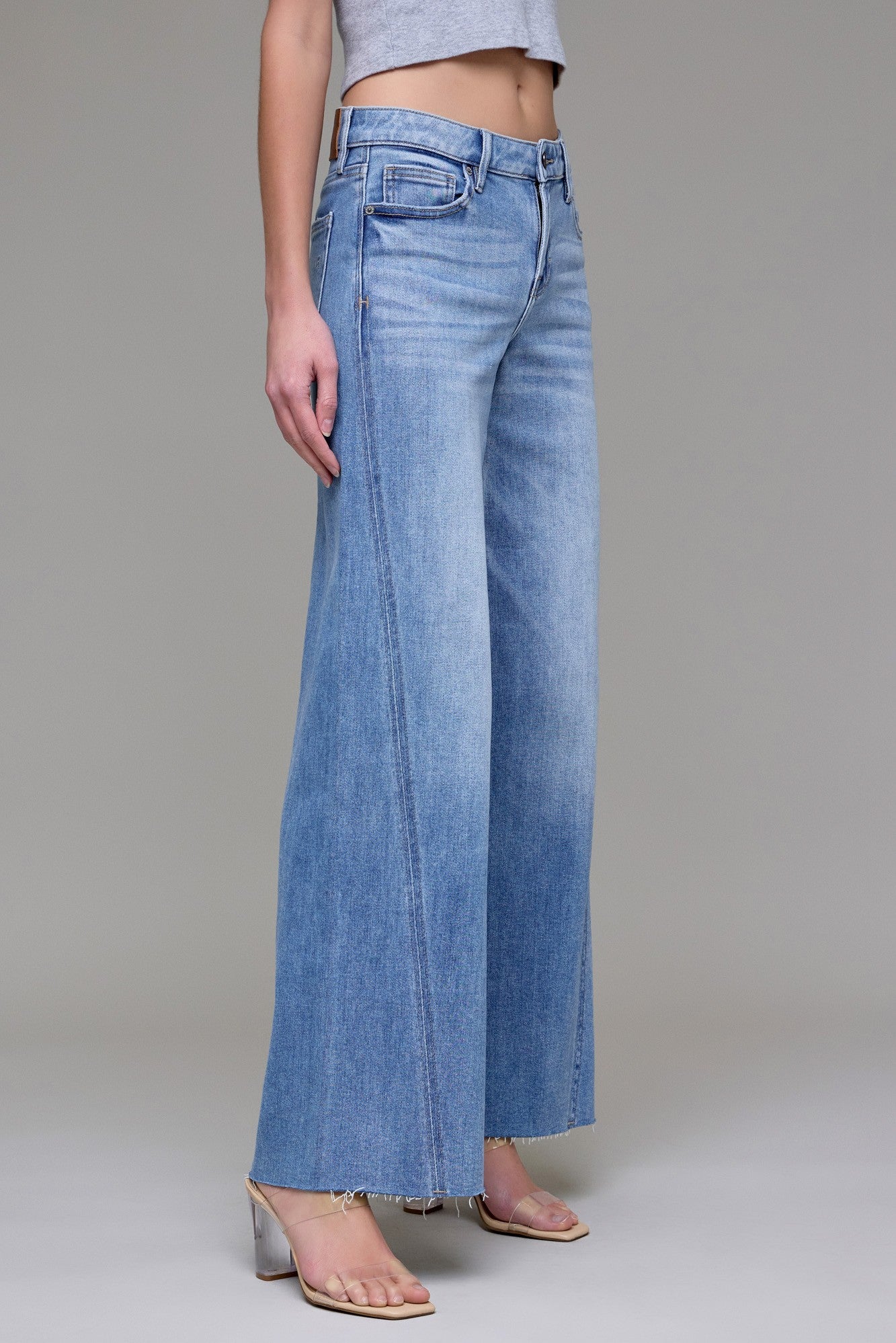 Forward Seam Wide Leg Jeans - Clothe Boutique