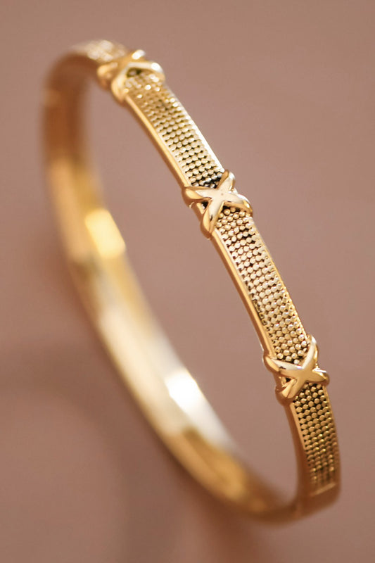 X Gold Bangle