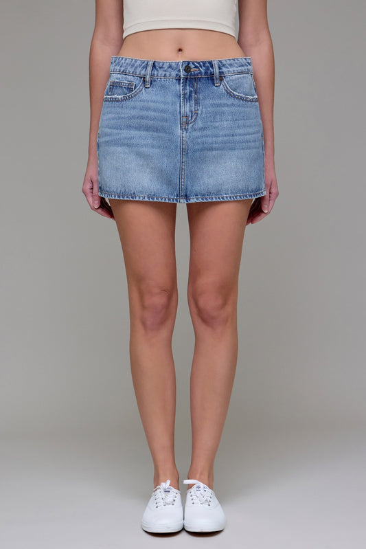 Denim Micro Mini Skirt