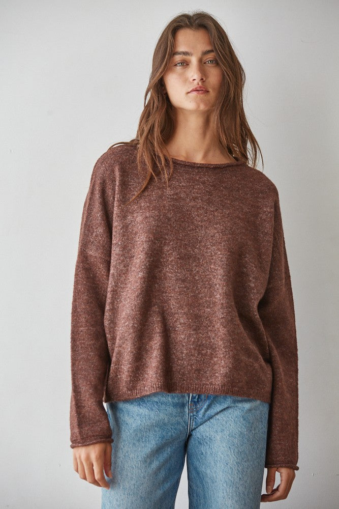Easy Days Ahead Sweater Brown