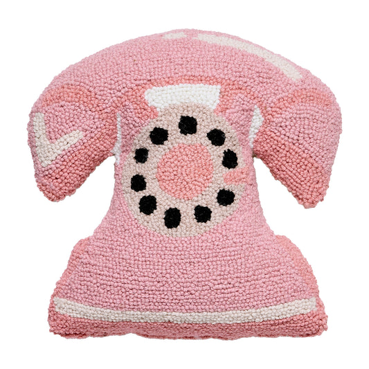 Shaped Pink Telephone Hook Pillow