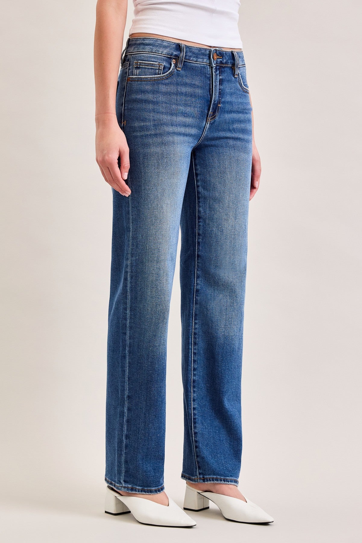 High Rise Classic Straight Jeans - Clothe Boutique