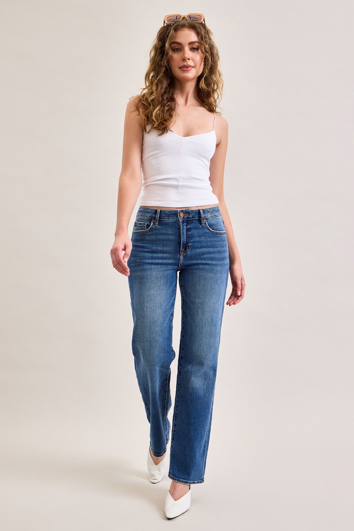 High Rise Classic Straight Jeans - Clothe Boutique