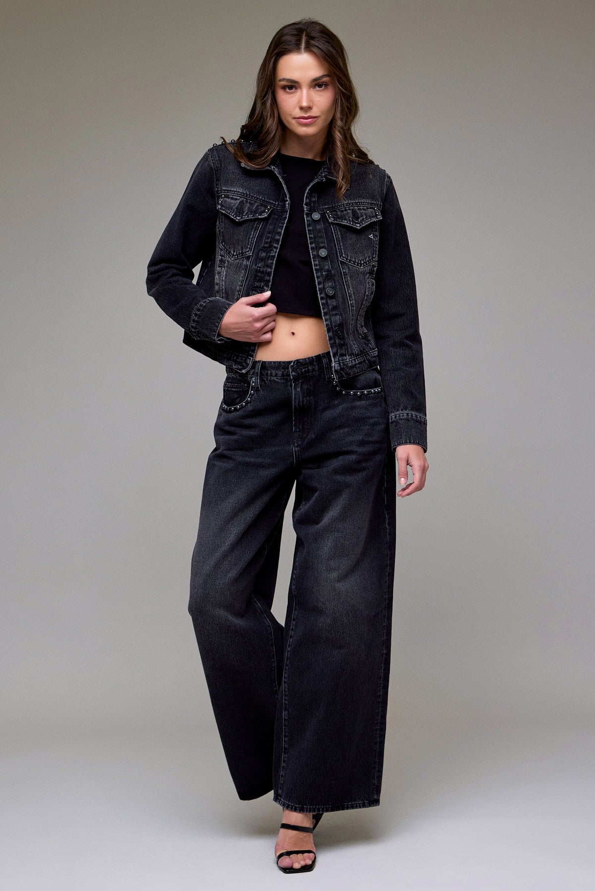 Onyx Baggy Studded Jeans
