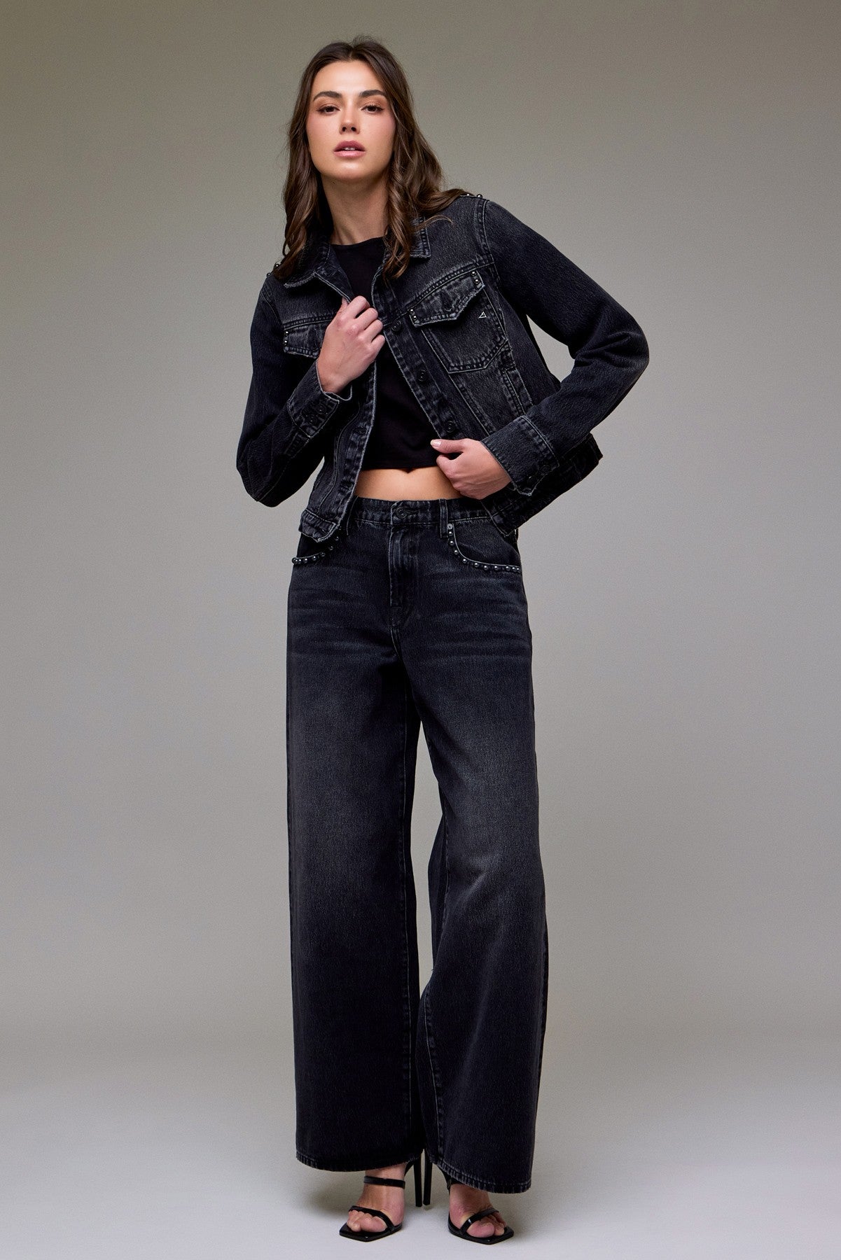 Onyx Baggy Studded Jeans
