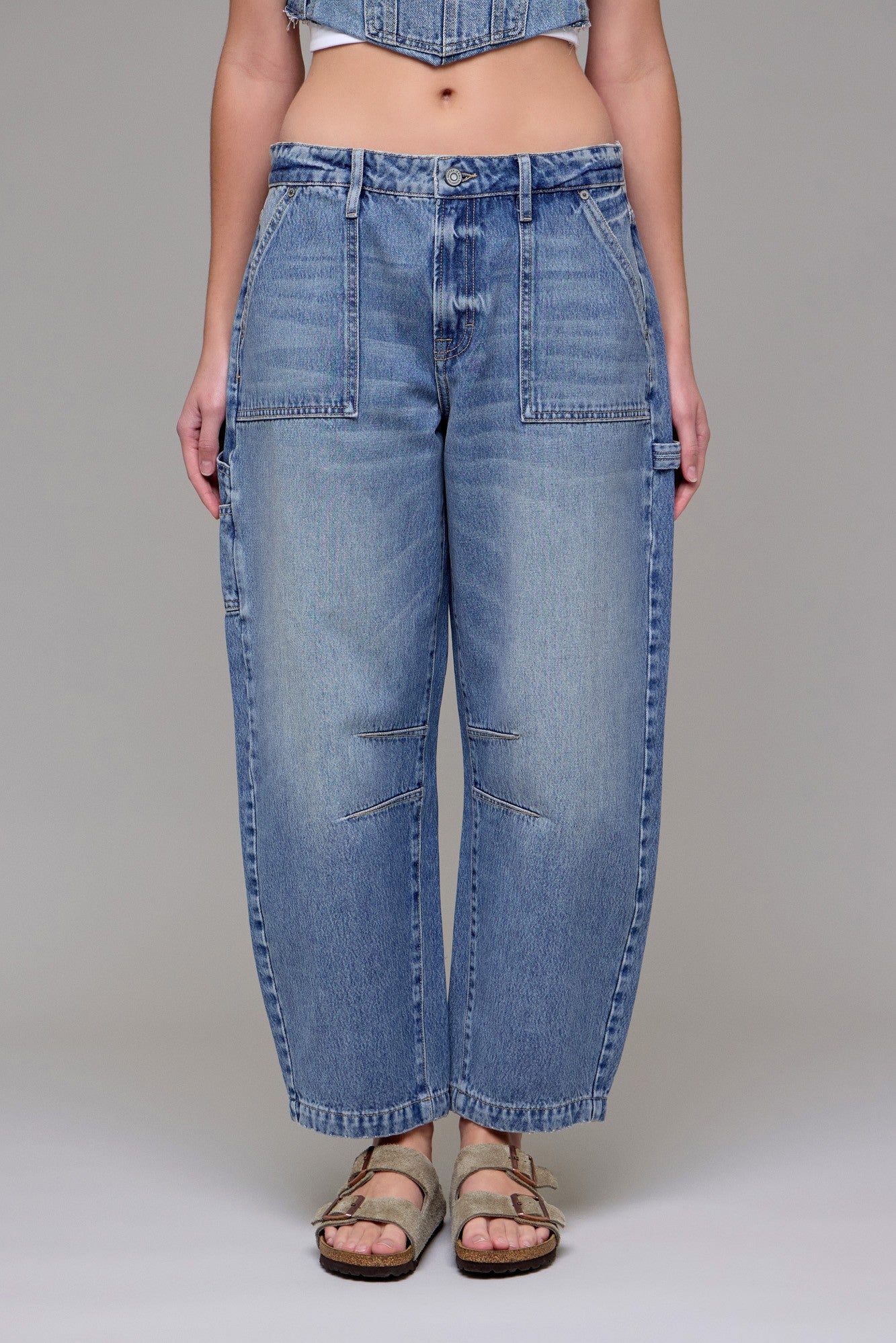 Vintage Wash Classic Barrel Jeans