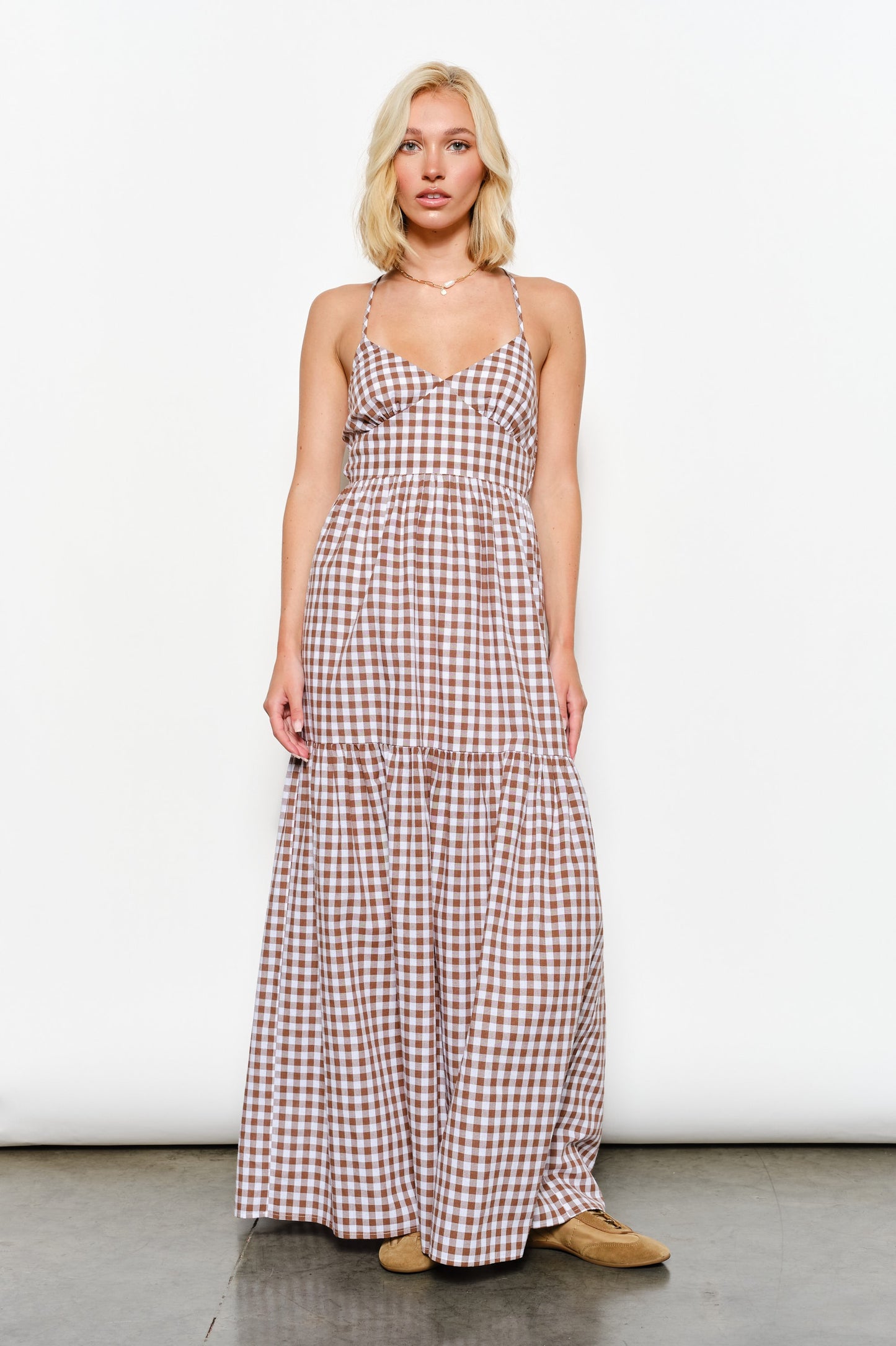 Paloma Gingham Maxi Dress