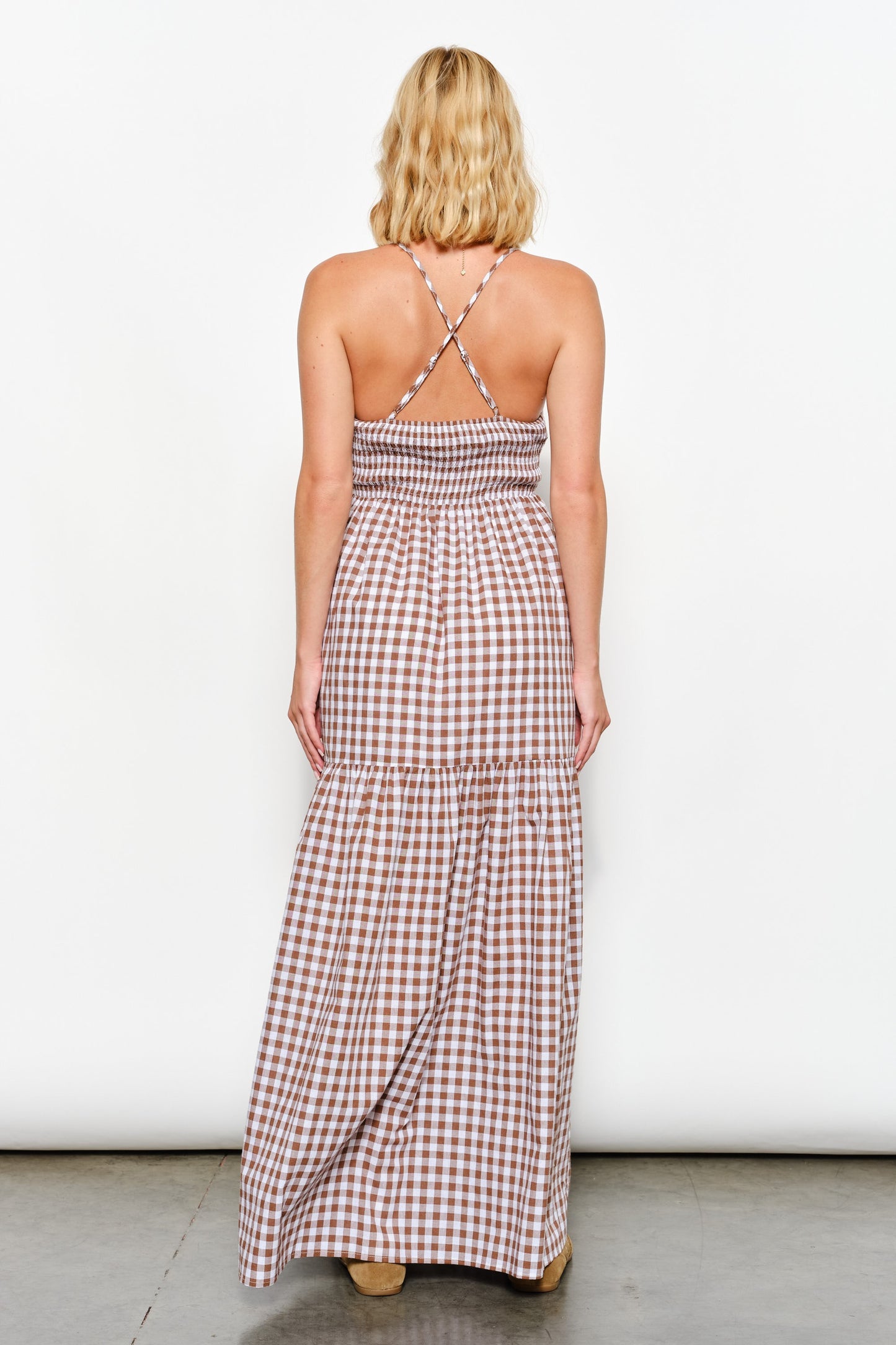 Paloma Gingham Maxi Dress