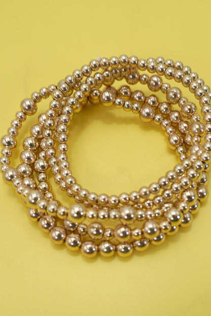 Gold Ball Beaded Bracelets - Clothe Boutique