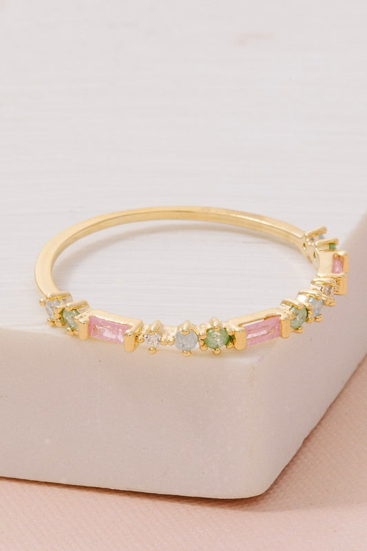 Multi CZ Studded Ring