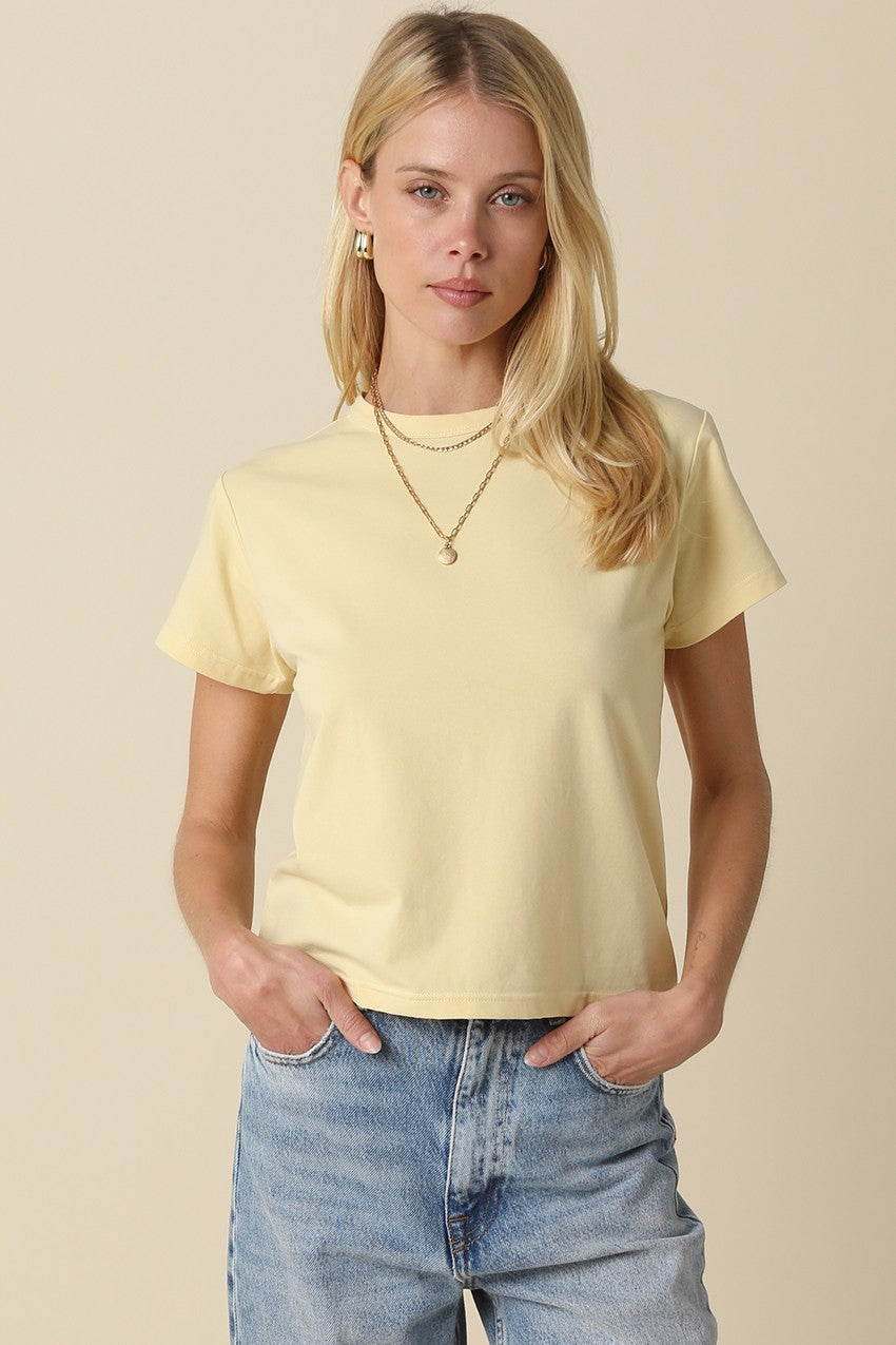 Everyday Basic Tee Butter - Clothe Boutique