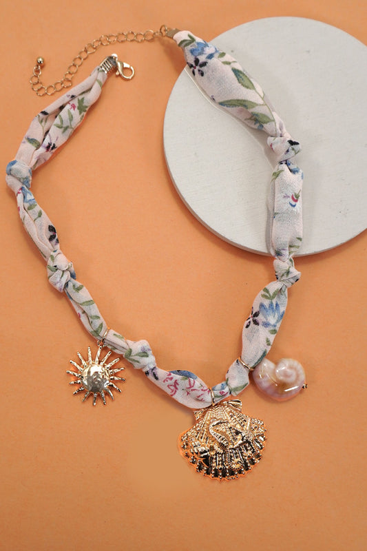 Seashell Scarf Necklace