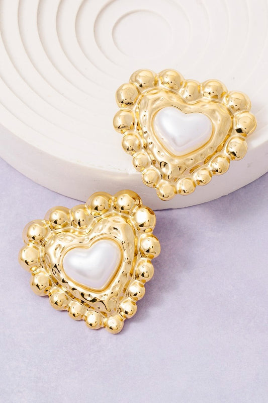 Gold Dipped Heart Studs