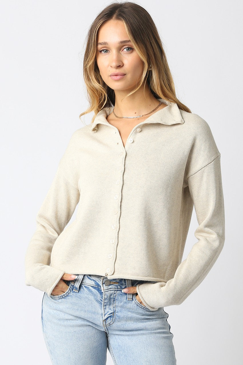 Elisa Classic Cardigan Oat