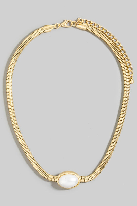 Oval Pendant Necklace