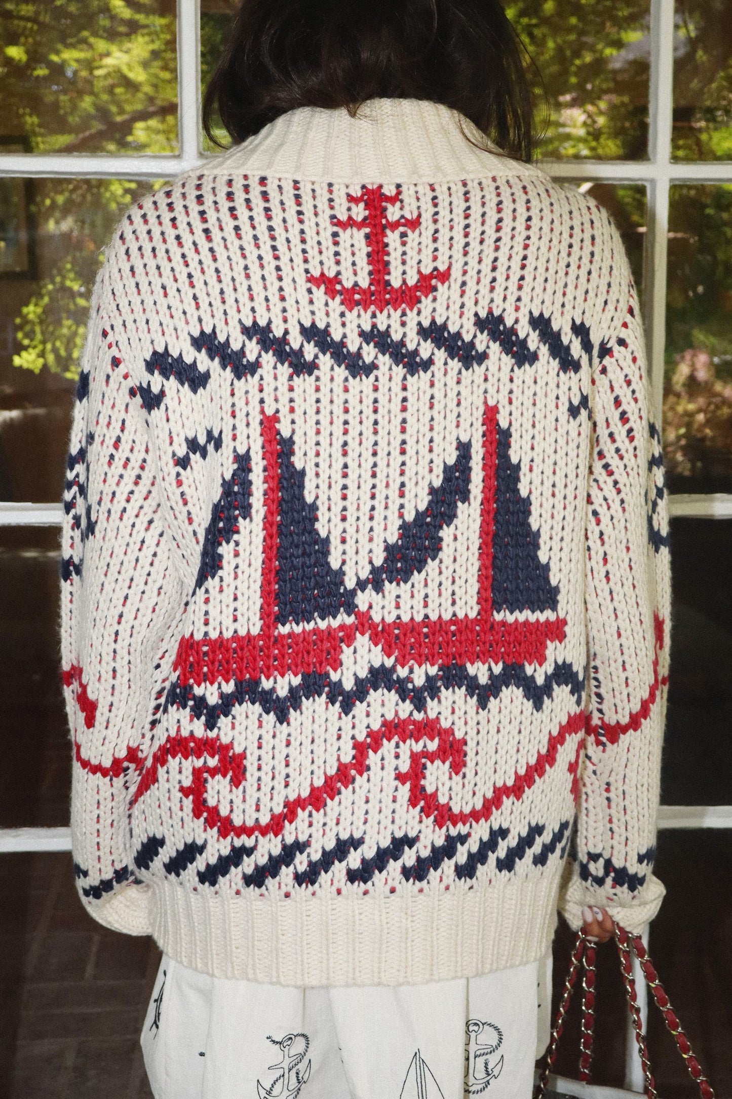 Sailboats Knit Cardigan - Clothe Boutique