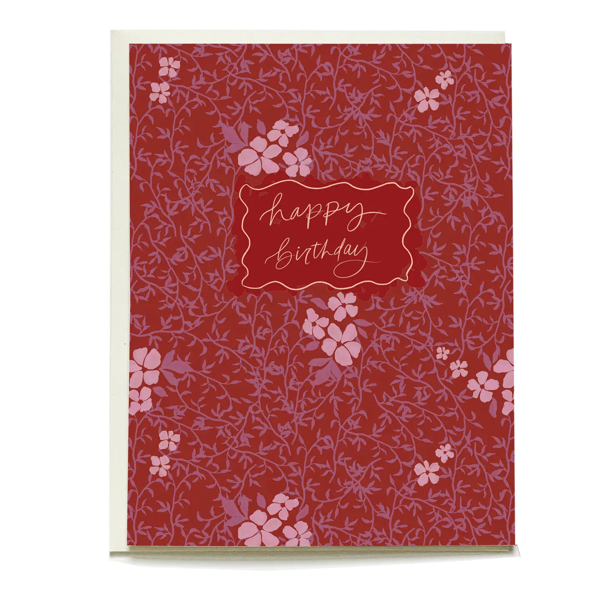 Crimson Vine Birthday Card