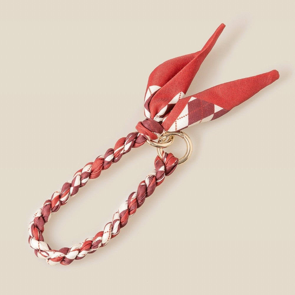 Braided Bag Charm Red