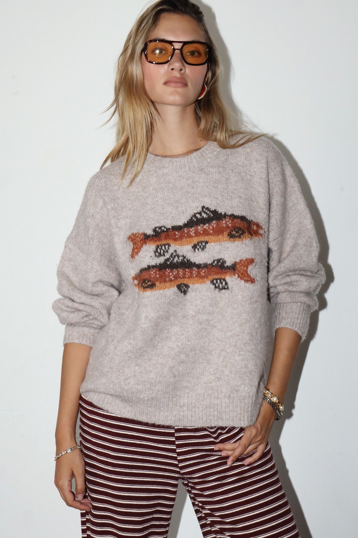 Two Fish Sweater Oatmeal